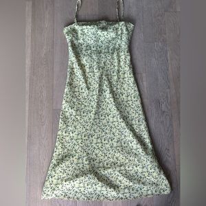 Mendocino Floral Midi Dress - Yellow and Black